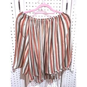 HOTEL PARTICULIER Off The Shoulder Striped Blouse Top Women's Size S